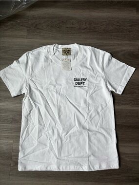 Gallery Dept White T-Shirt with Small Black Logo
